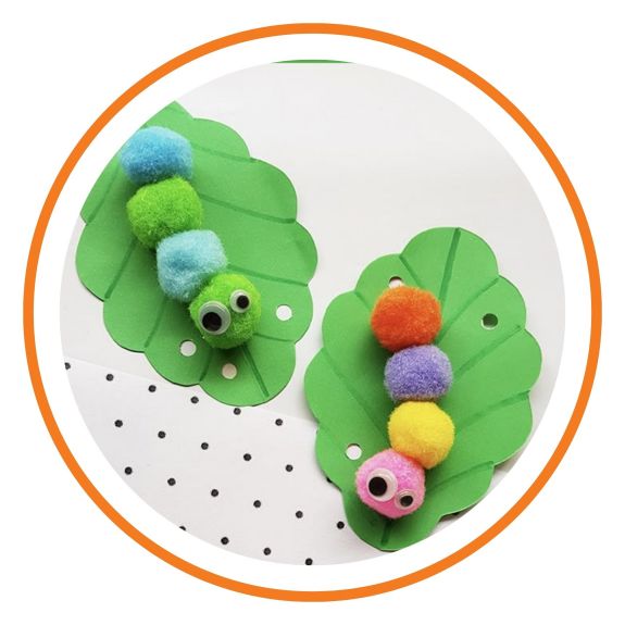 Caterpillar Pom Pom Craft