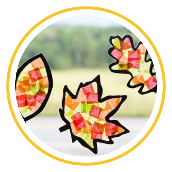 Fall Leaves Suncatcher Craft