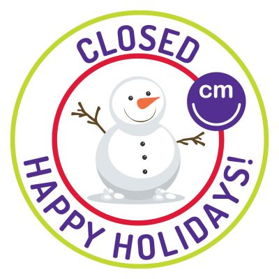 CLOSED: HAPPY HOLIDAYS!